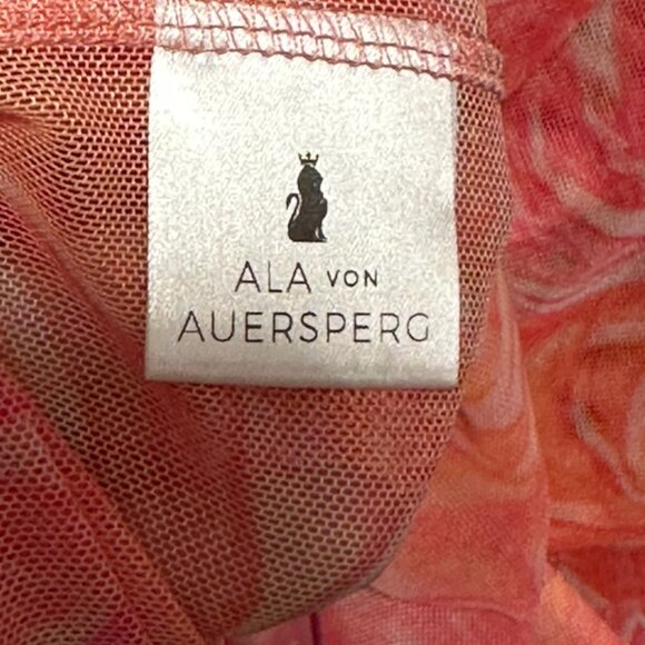 Ala Von Auersperg | Sophia Mesh Sheer Maxi Long Sleeve Dress in Moraine - Picture 8 of 9